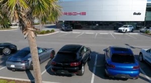 Image of cars on Porsche lot